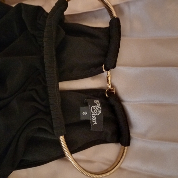 Grace and Hart Liquid Gold pleated  gown in size 8 - Picture 4 of 6